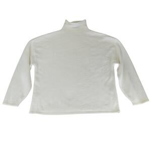 Oak + Fort Cream Turtleneck Sweater Womens XS Dropped Shoulder Oversized‎ Knit
